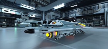 Uzay gemisi 3d cg render