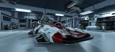 Uzay gemisi 3d cg render