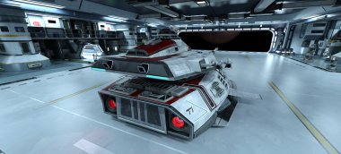 Uzay gemisi 3d cg render