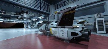 Uzay gemisi 3d cg render