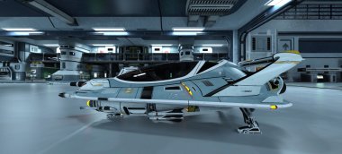 Uzay gemisi 3d cg render