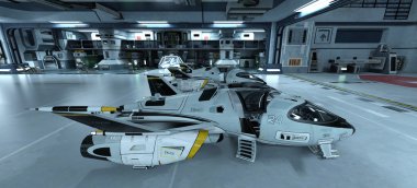 Uzay gemisi 3d cg render