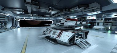 Uzay gemisi 3d cg render