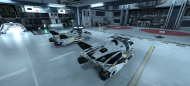 Uzay gemisi 3d cg render