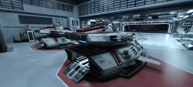 Uzay gemisi 3d cg render