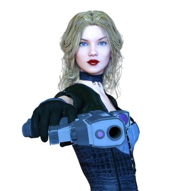 bir kadın savaşçı 3d cg render