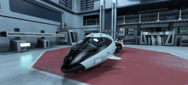 Uzay gemisi 3d cg render