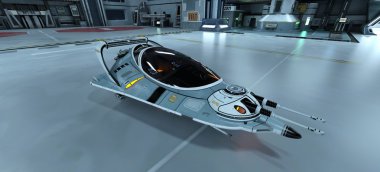 Uzay gemisi 3d cg render