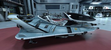 Uzay gemisi 3d cg render