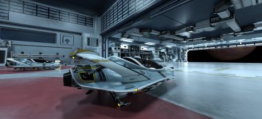 Uzay gemisi 3d cg render