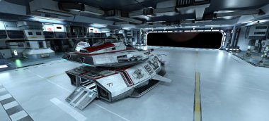 Uzay gemisi 3d cg render