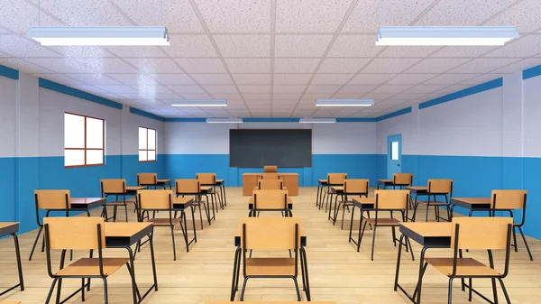 3D-cg rendering van een klaslokaal — Stockfoto