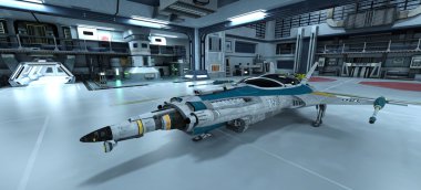 Uzay gemisi 3d cg render