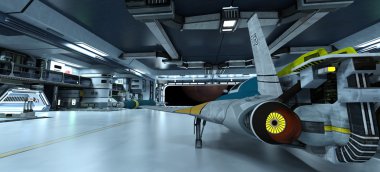 Uzay gemisi 3d cg render