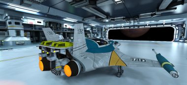 Uzay gemisi 3d cg render