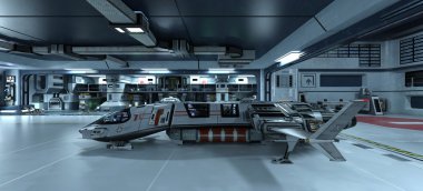 Uzay gemisi 3d cg render