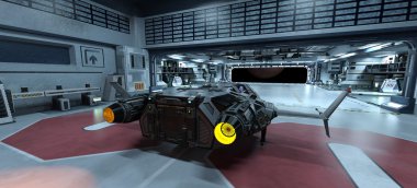 Uzay gemisi 3d cg render