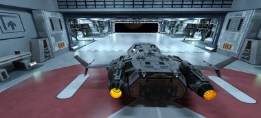 Uzay gemisi 3d cg render