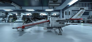 Uzay gemisi 3d cg render