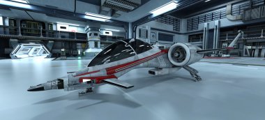 Uzay gemisi 3d cg render