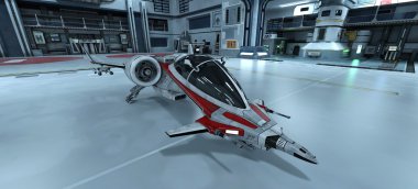 Uzay gemisi 3d cg render