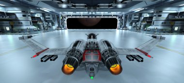 Uzay gemisi 3d cg render