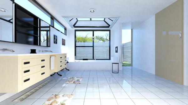3D-cg rendering van badkamer — Stockfoto