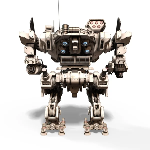 戦闘ロボットの 3 d cg のレンダリング — ストック写真