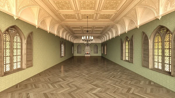 Renderowania 3D cg grand Hall — Zdjęcie stockowe