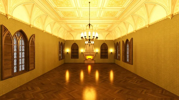 3D CG renderização de grande salão — Fotografia de Stock