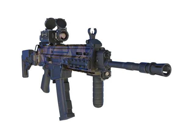 3D CG renderização de uma metralhadora — Fotografia de Stock