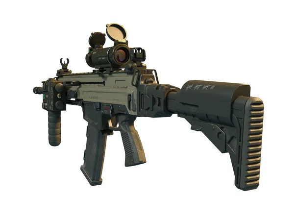 3D CG рендеринг пулемёта — стоковое фото