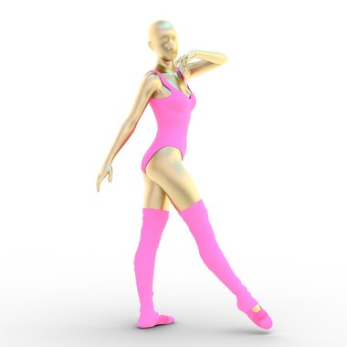 bir balerin 3d cg render