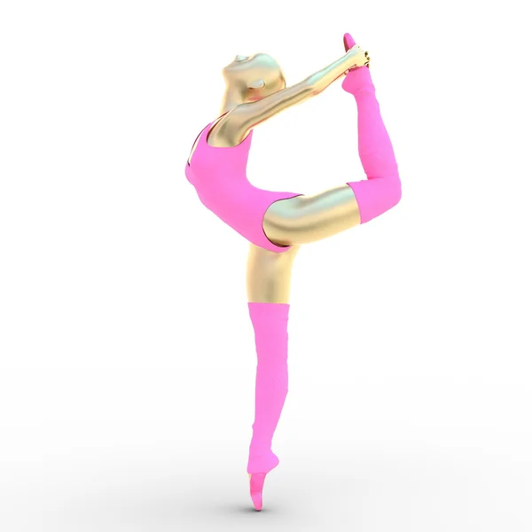 발레 댄서의 3d cg 렌더링 — 스톡 사진