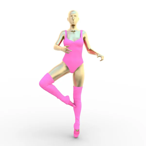 3d cg 渲染的芭蕾舞演员 — 图库照片