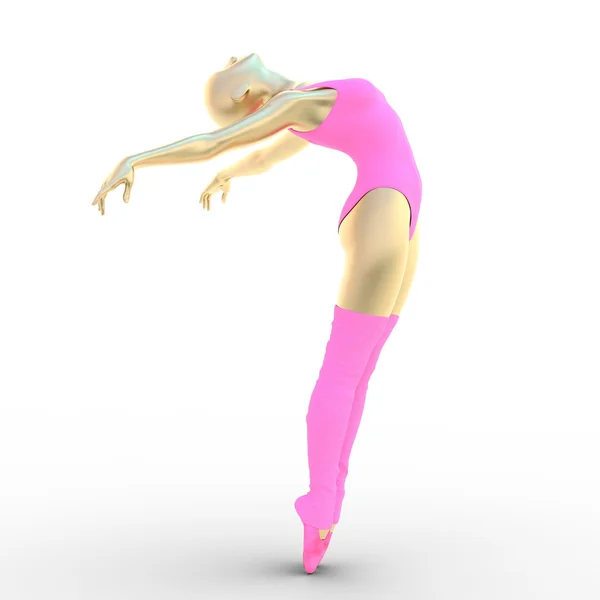 3D CG визуализация артиста балета — стоковое фото