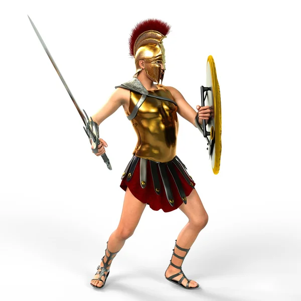 Rendering 3D CG di un gladiatore — Foto Stock