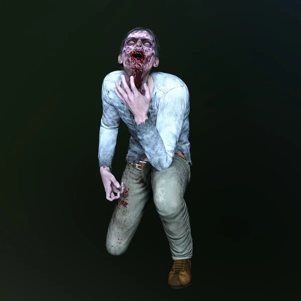 3D-cg rendering van een mannelijke zombie — Stockfoto