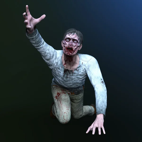 3D rendu 3D d'un zombie mâle — Photo