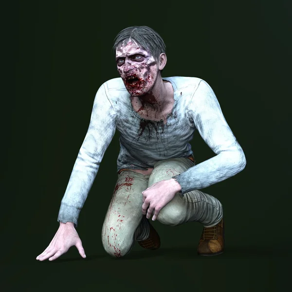 3D-cg rendering van een mannelijke zombie — Stockfoto