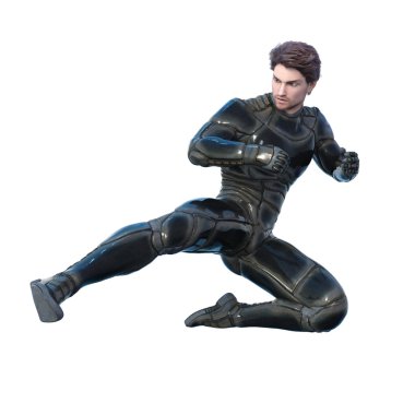 bir süper kahraman 3d cg render