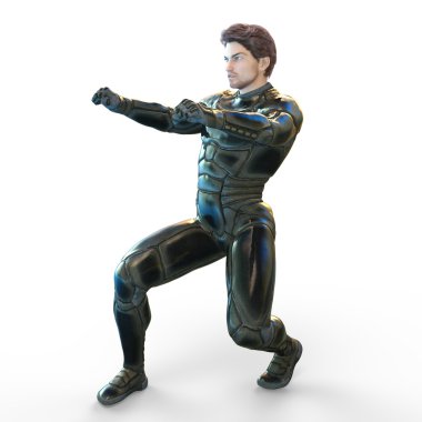 bir süper kahraman 3d cg render