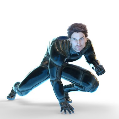 bir süper kahraman 3d cg render