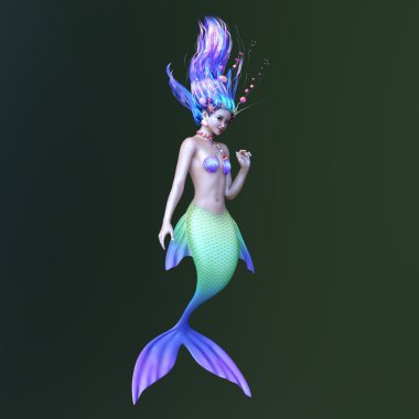 Deniz kızı 3d cg render.