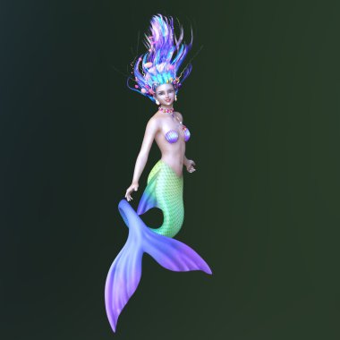 Deniz kızı 3d cg render.