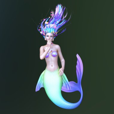 Deniz kızı 3d cg render.