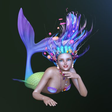 Deniz kızı 3d cg render.