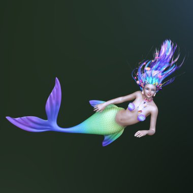 Deniz kızı 3d cg render.