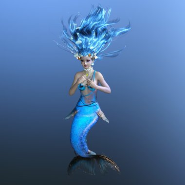 Deniz kızı 3d cg render.