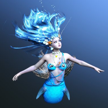 Deniz kızı 3d cg render.